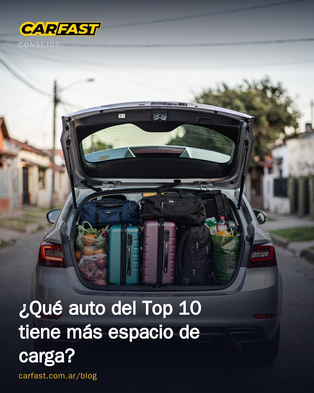 ¿Qué auto del Top 10 tiene más espacio de carga?