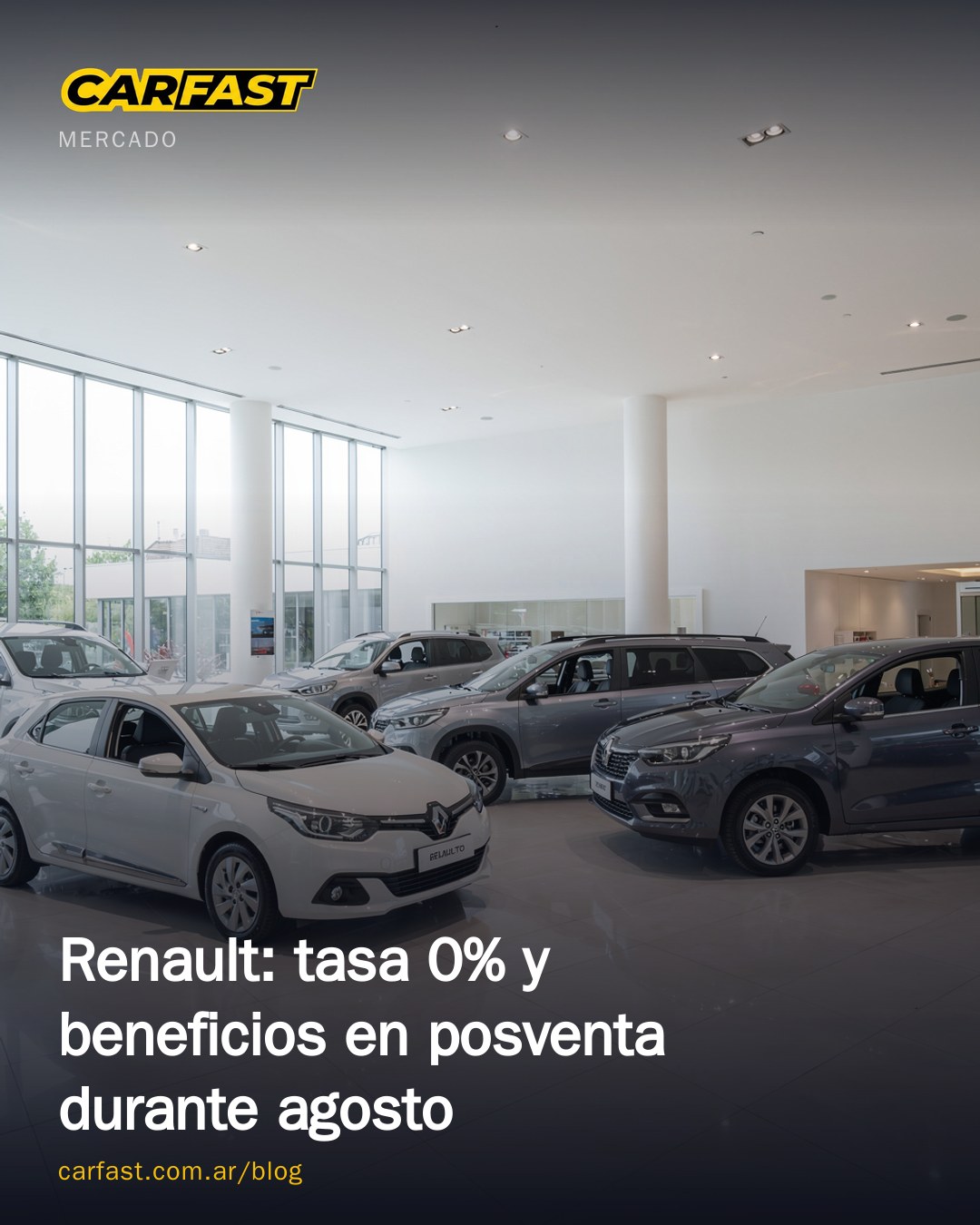 Renault: tasa 0% y beneficios en posventa durante agosto